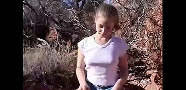 trendsLittle April Fingers Her Pussy Outdoors While On A Trip